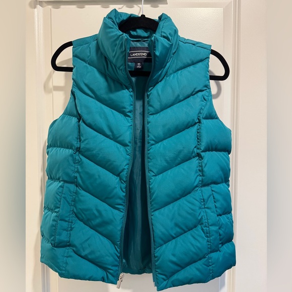 Lands' End Jackets & Blazers - Lands' End Teal Puffer Vest
